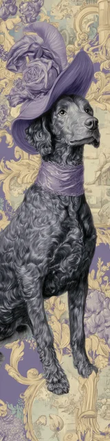 Free dog bookmarks featuring a pale taupe dog bookmark